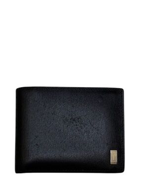 DUNHILL - BLACK SAFFIANO LEATHER MENS BIFOLD WALLET